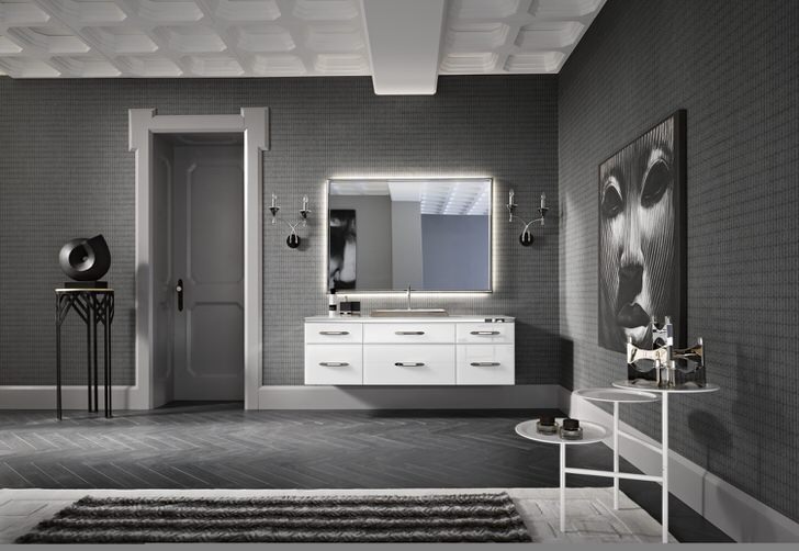 Conception de la salle d'une maison moderne aux couleurs grises