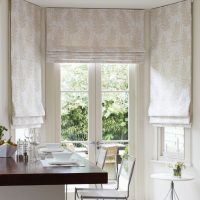 Pale beige roman style curtains