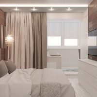 Minimalist bedroom with a balcony