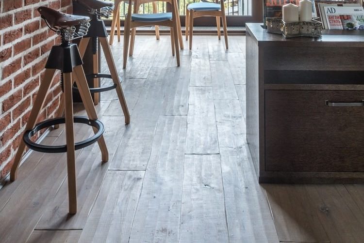 Loft style wooden floor
