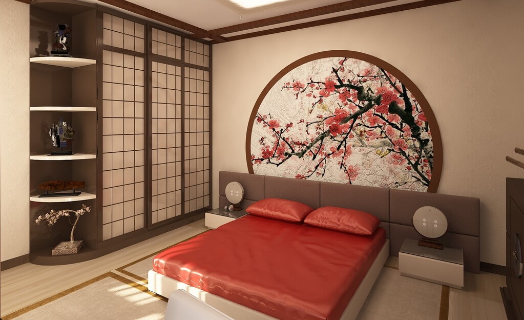 Japanese-style bedroom in a panel house