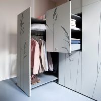 Wardrobe with drawers for outerwear
