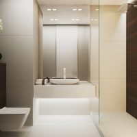 Design of a combined bathroom in a modern style