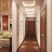 Design of an elongated corridor in a modern apartment