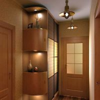 Dimmed lighting of a small hallway