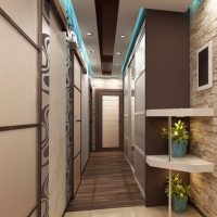 Elongated corridor design in a modern style