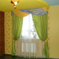 Yellow walls in the interior of a children's room
