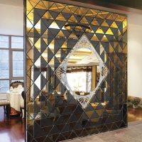 Mirror block decorative partition