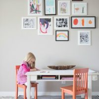 Children's drawings in thin frames