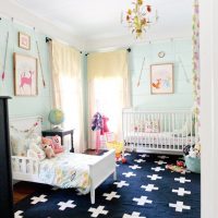Room interior for two children of different ages