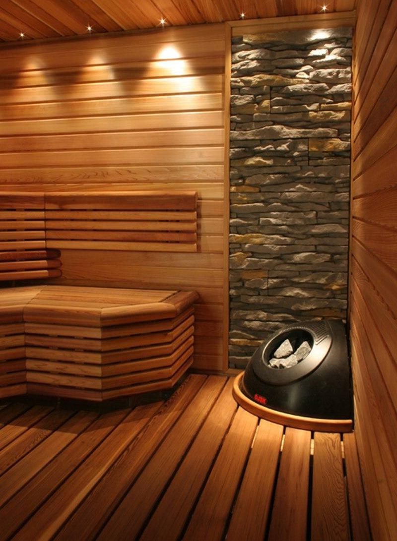 Wooden floor in a private bath