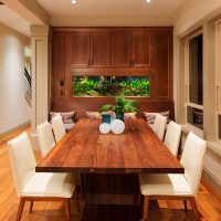 Dining table with wooden worktop