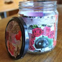 Making a gift jar using applique