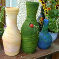 DIY glass vases decoration