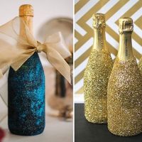 Paprastos šampano dekoravimo idėjos