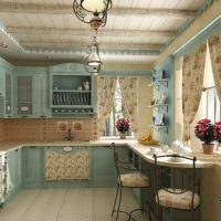 Kitchen design in provence style