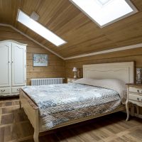 Design bedroom with skylights