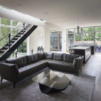 Black sofa corner configuration