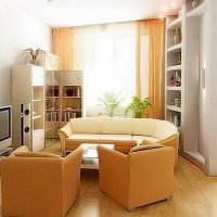 Yellow furniture in a small living room