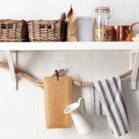 Decorative shelf for kitchen utensils