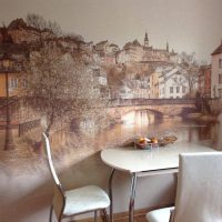 Art painting of the wall in the dining area
