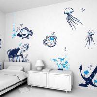 Wall painting in a nursery
