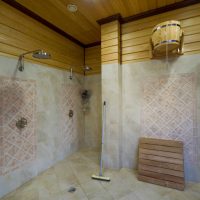 Shower room in a large bath