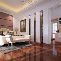 Glossy wood flooring