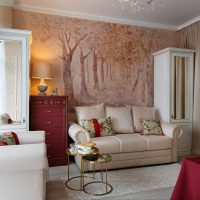 Photowall-paper in a decor of a drawing room of classical style