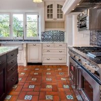 Ceramic flooring in the kitchen
