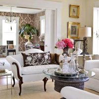Classic furniture with white upholstery