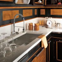 Marble countertop with kitchen sink