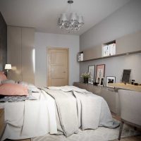 Design a narrow bedroom for a teenager