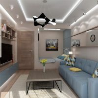 Duplex ceiling in a small living room