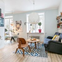 Studio apartment in Scandinavian style
