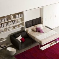 Transformer furniture in the design of a studio apartment