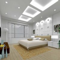 Бяла светлина в модерна спалня
