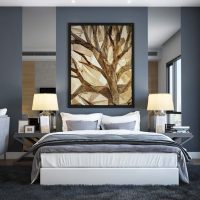 Design of a modern bedroom-living room