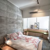 Design bedroom with attached balcony