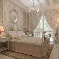 Vintage furniture in the bedroom of a country house