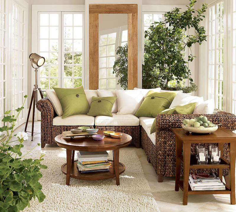Eco-style corner sofa