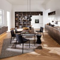 The idea of ​​interior design of a spacious kitchen