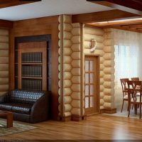 Interior design of a log house