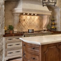 Natural stone in the interior of the kitchen