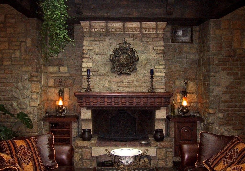 Medieval style fireplace