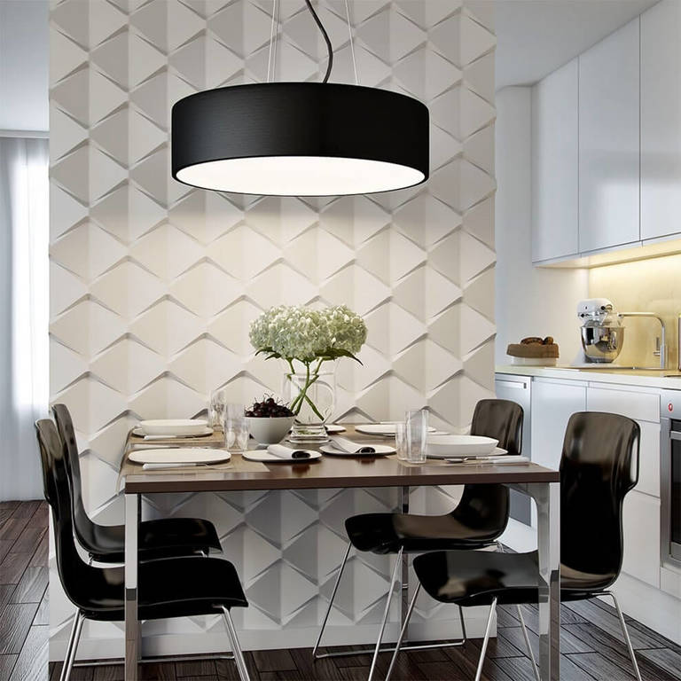 3D wall mosaics in the kitchen / dining room