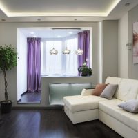 Living room design with attached balcony