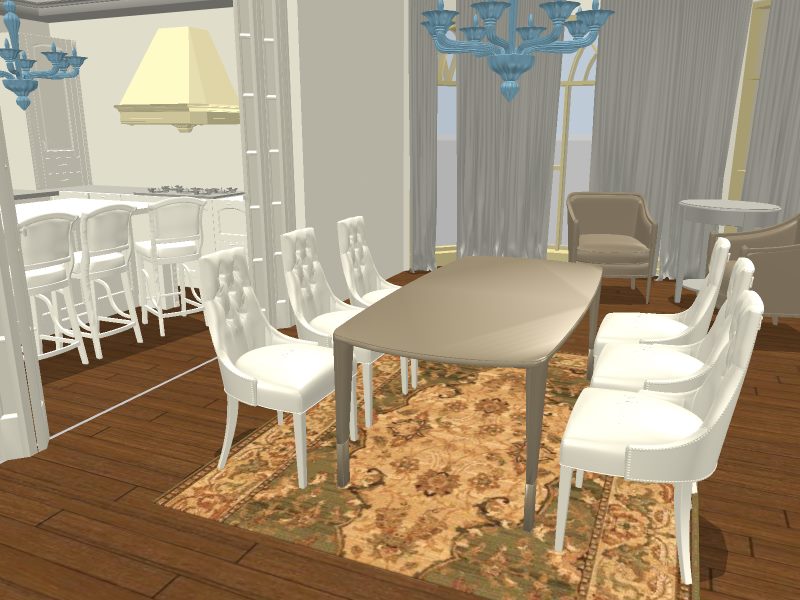 Six-Chair Dining Area Design