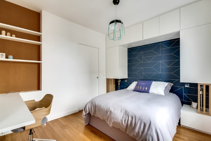 Design de chambre à coucher de 14 m² pour les adolescents