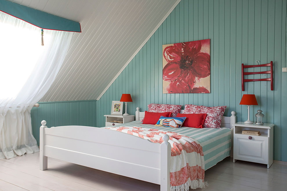 Interior design bedroom for a girl in a private house